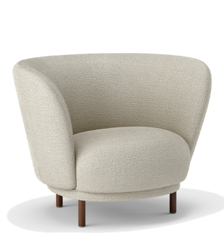 Dandy Armchair / Walnut / Fabric Loop 009 Oyster