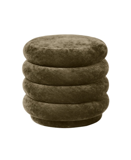 Pouf Round / Faded velvet / Forest 3