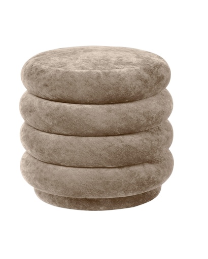 Pouf Round / Faded velvet Beige 26