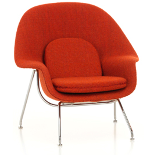 Womb Chair - Relax / Chrome / Fabric Circle ginger
