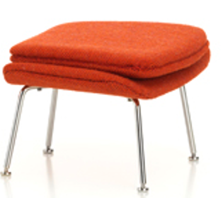Womb Ottoman - Relax / Chrome / Fabric Circle ginger