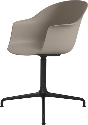 Bat Meeting Chair - Fully upholstered - Black 4-star base - Leather Tangier