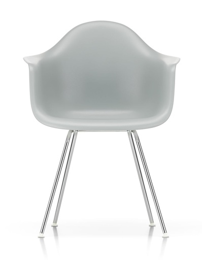 Eames Plastic Chair DAX / Chrome / Light Grey