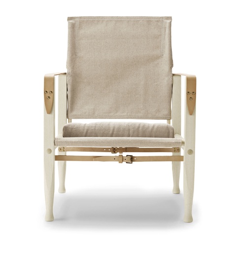 KK47000 - Safari Chair - Ash White Oil - Natural Canvas