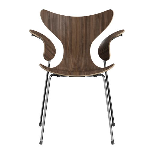 3208 - Lily Armchair / Chrome /Walnut