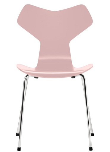 3130 - Grand Prix Chair - Chrome - Lacquered Pale Rose