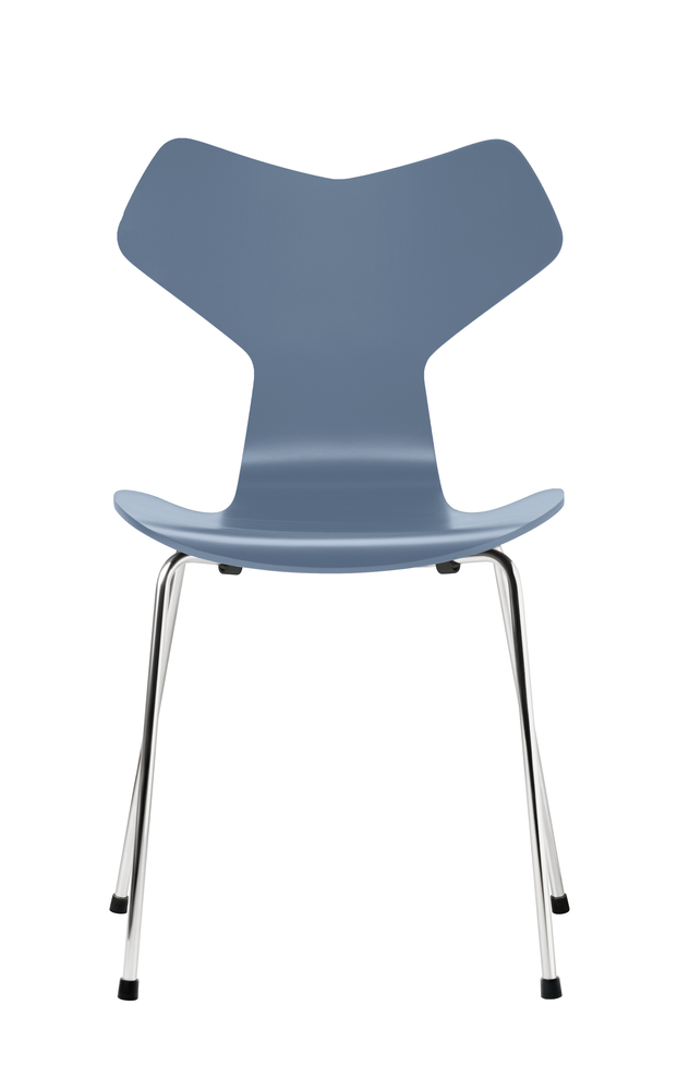 3130 - Grand Prix Chair / Chrome / Lacquered Blue Turquoise