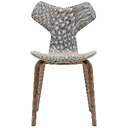 4130 - Grand Prix Chair wood base Front upholstered-Coloured ash
