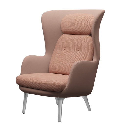 JH1 - Ro Lounge Chair Brushed aluminium legs