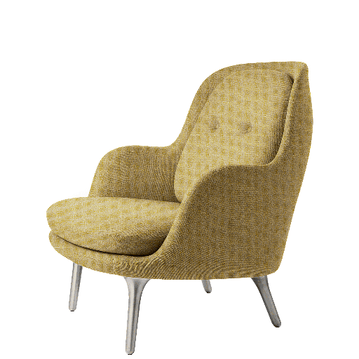 JH4 - Fri Lounge Chair Brushed aluminium legs